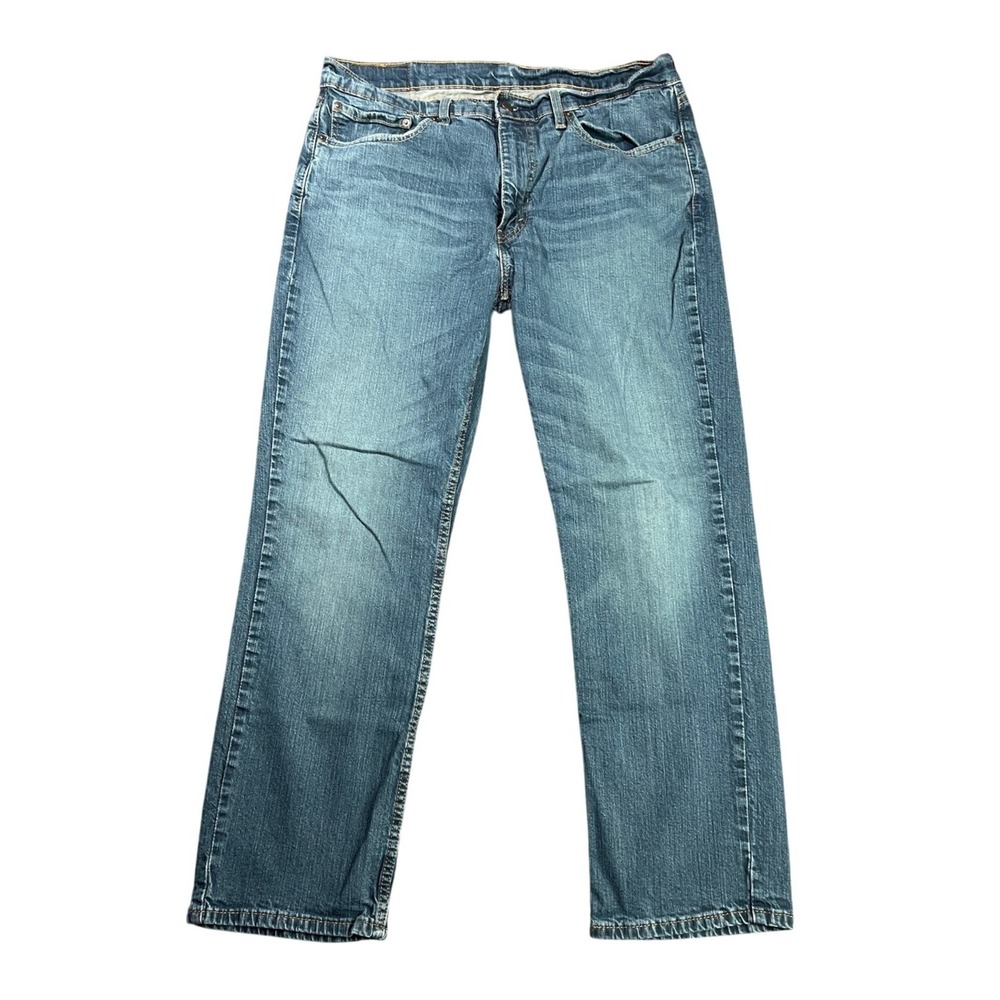 Levi's 514 Men's 36x30 Straight Fit Jeans Blue Medium Wash Stretch 00514-0403